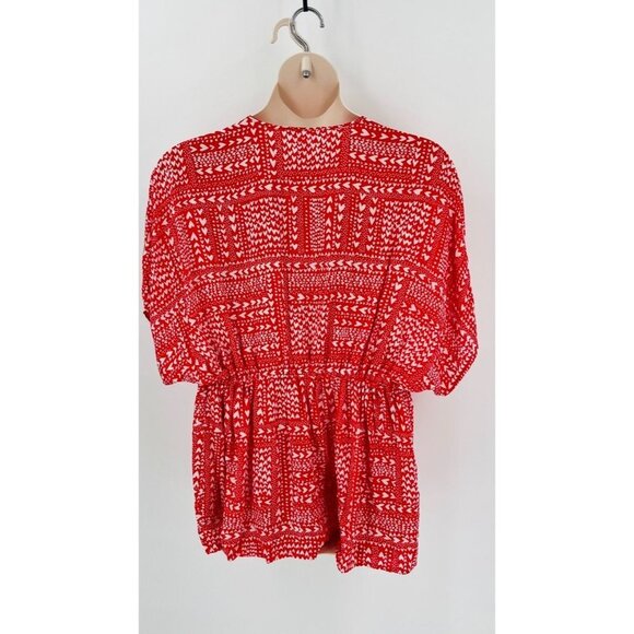 Victoria's Secret Heart Kimono Robe One Size Red White Hearts - Picture 6 of 8